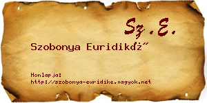 Szobonya Euridiké névjegykártya